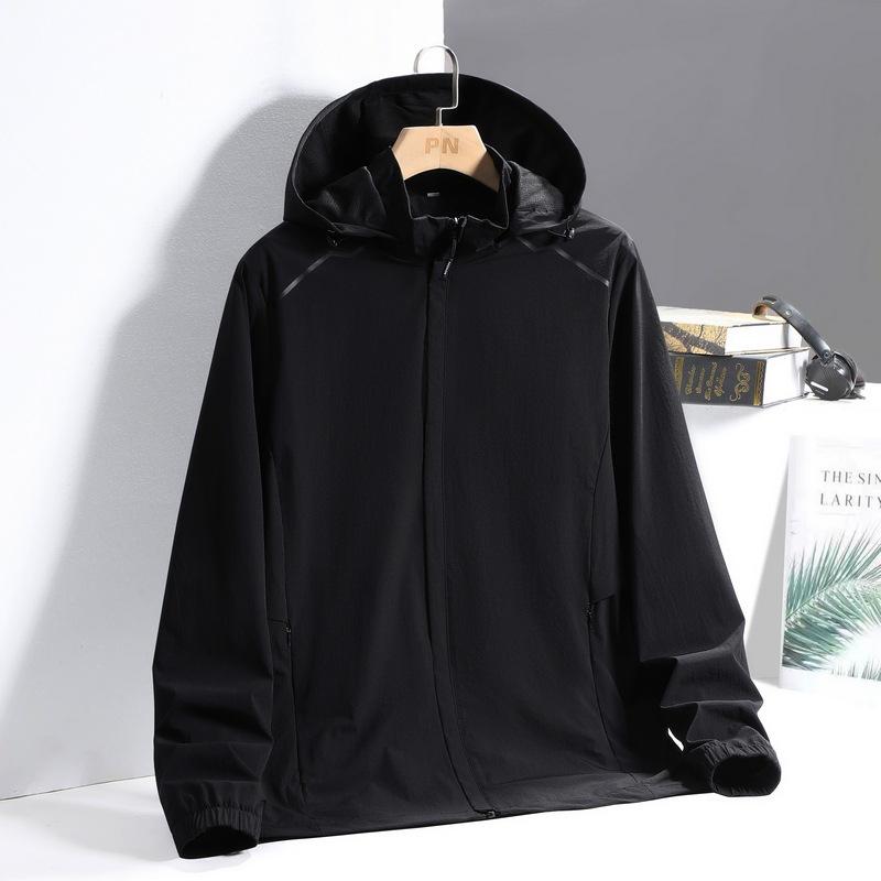 Outdoor Sports Men's Jacket Spring and Autumn Windproof Hooded Jacket Men's Thin Trench Coat Jacket Men's