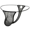 Men Briefs U Convex Great Elasticity Lace Jockstrap Spider Web Pornographic See-through Comfortable