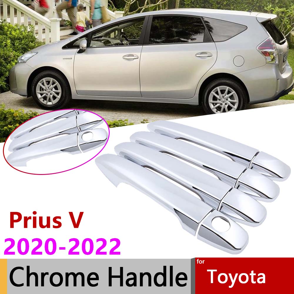 Устойчивый к царапинам автомобильный чехол для Toyota Grand Prius + V Prius A Wagon ZVW40 ZVW41 ~ 2022, хромированный прочный чехол для дверной ручки