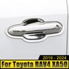 For Toyota RAV4 XA50 2019 2020 2021 2022 2023 2024 RAV 4 Hybrid Stainless Steel Car Door Handle Door Bowl Cover Trim Sticker
