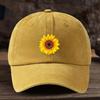Fashionable Sunflower Flower Printed Baseball Hat Versatile Outdoor Leisure Fishing Sunshade Duck Tongue Hat Travel
