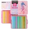 50 Colors Macaron Colored Pencils Set with Tin Box Art Supplies for Sketching Coloring Drawing