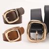 Trapezoidal Pin Buckle Wide Women'S Belt Commuter Casual Style With Jeans Clothing Belt Women