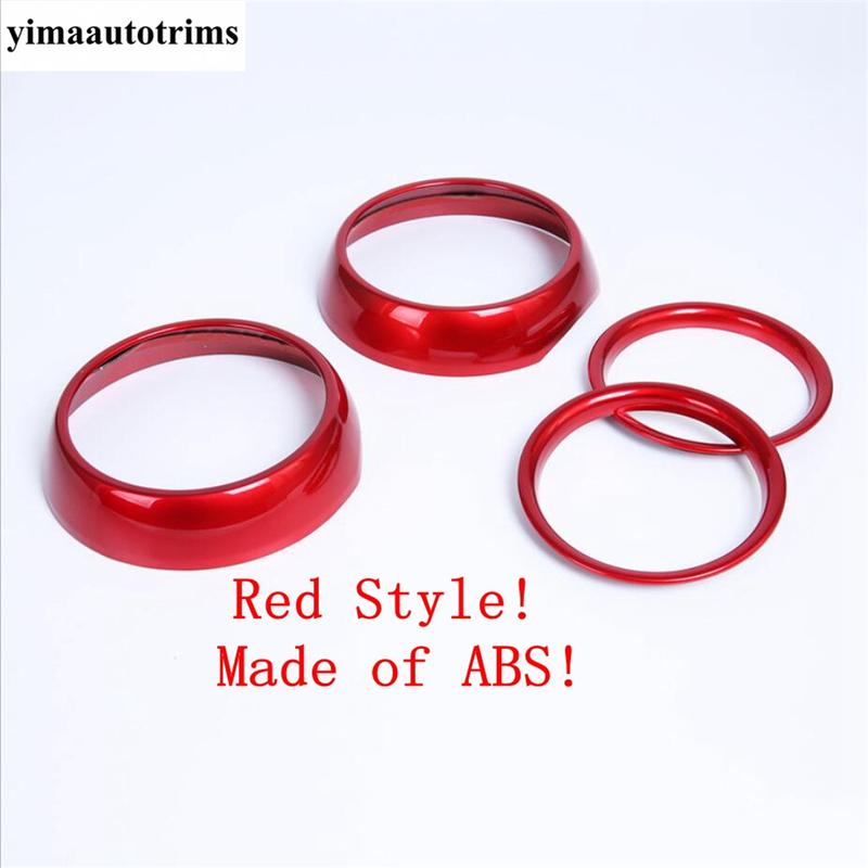 Dashboard Side Air AC Conditioning Outlet Vent Ring Circle Cover Trim For Mini Cooper S F55 F56 F57 2014 - Red Accessories