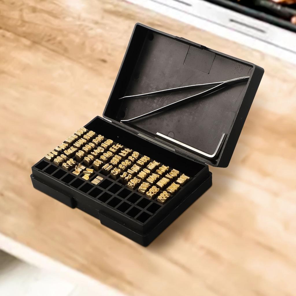 120 шт. Печатный шрифт Медный символ Штамповочный станок