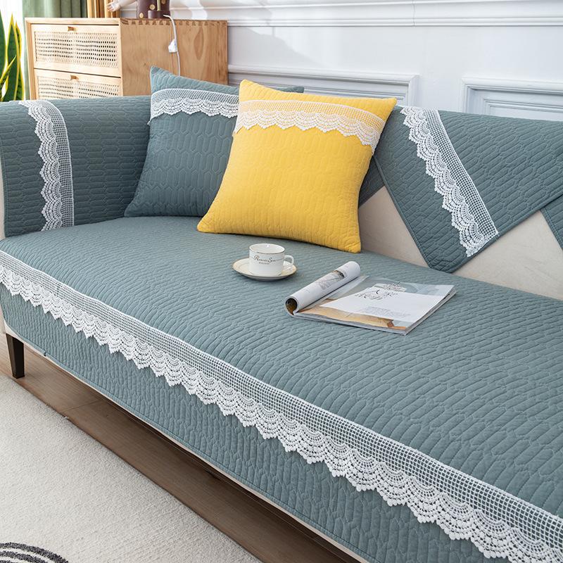 Nordic Simple Sofa Cushion, Four-Season Non-Slip Pure Cotton Seat Cushion, Winter Universal Leather Sofa Cover Cover Cloth Towel