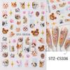 Nail Art Stickers Ins Cartoon Cute Red Insect Little Red Flower Adhesive Nail Stickers