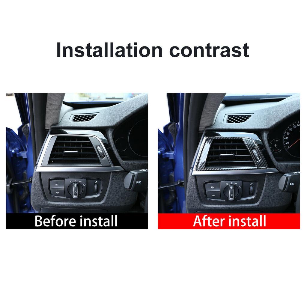 For BMW 3 4 Serie 3GT F30 F31 F32 F33 F34Car Dashboard Side Air Condition Outlet Vent Trim Cover ABS Chrome Interior