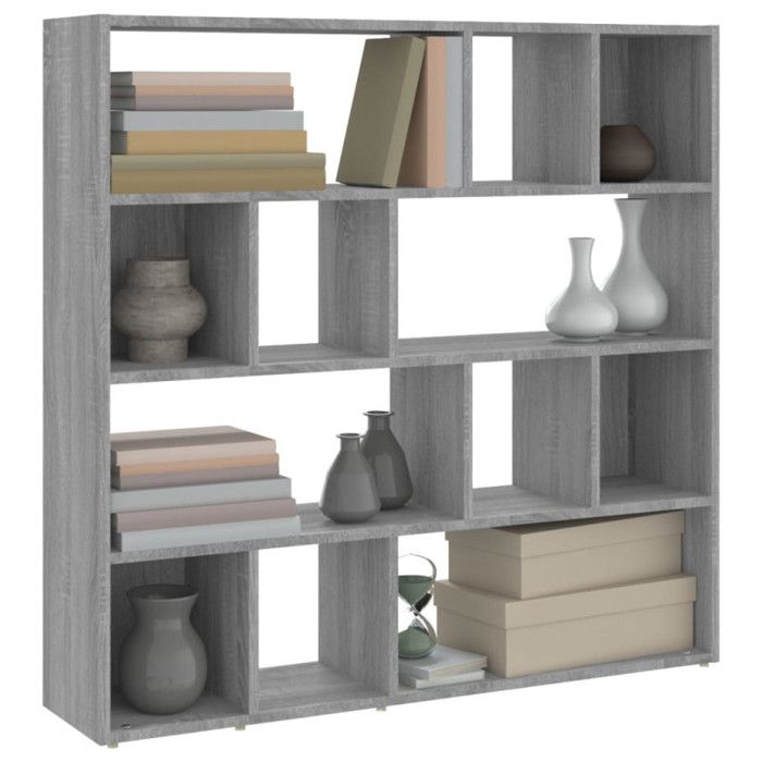 VidaXL Bibliothèque-Séparateur de pièce Sonoma gris 105x24x102 cm 823251