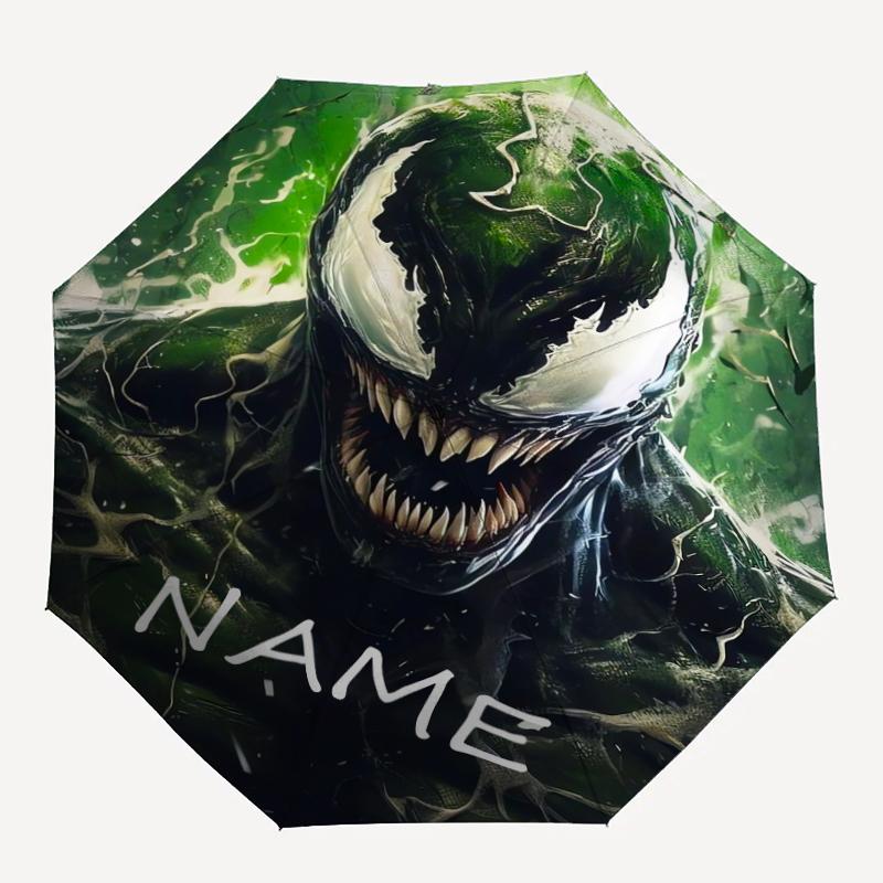 Personalized Name V-Venom Print Umbrella - Automatic Open/Close, Eight-Rib Durable Frame, Automatic Folding Umbrella