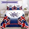 3pcs Custom Name Rangers F.C Bedding Set Duvet Cover Closure Includes 1 Duvet Cover & 2 Pillowcases, Soft and Comfortable for All Seasons.