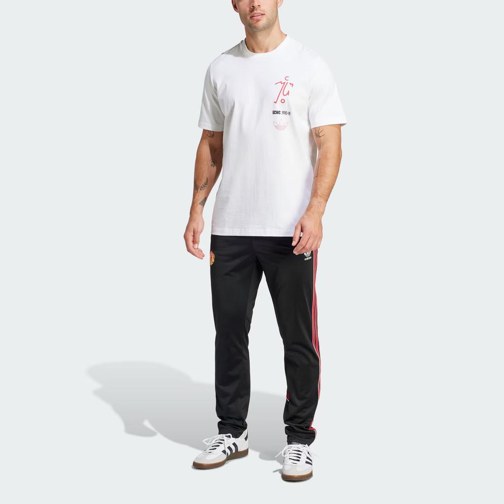Adidas Футболка мужская Originals Manchester United 91 Casual с круглым вырезом и коротким рукавом, белая JC9389