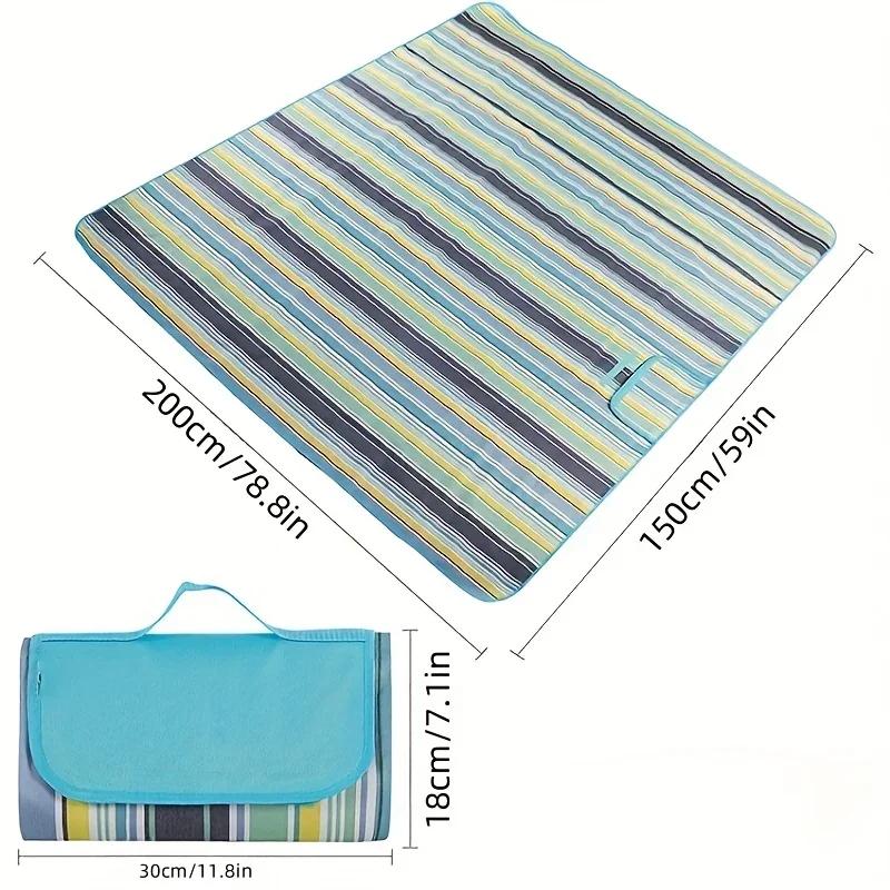 NEW Outdoor Portable Picnic Blanket Waterproof Beach Cushion Mat Baby Sleeping Moistureproof Plaid Multiplayer Camping Mat