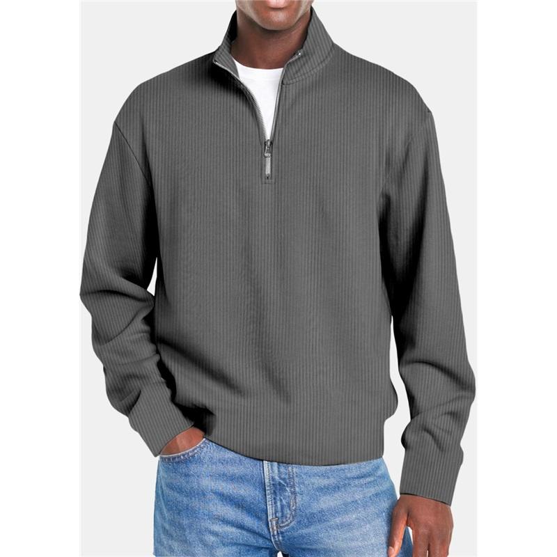 Осенние мужские повседневные топы с длинным рукавом на молнии, спортивная одежда, модная узкая рубашка-поло