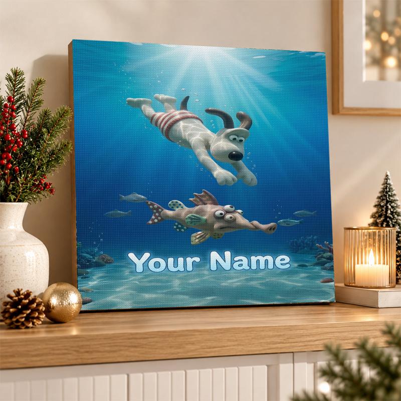 Wallace & Gromit Custom Name Text 5D Diamond Painting Kit DIY Full Drill Diamond Art Decoration
