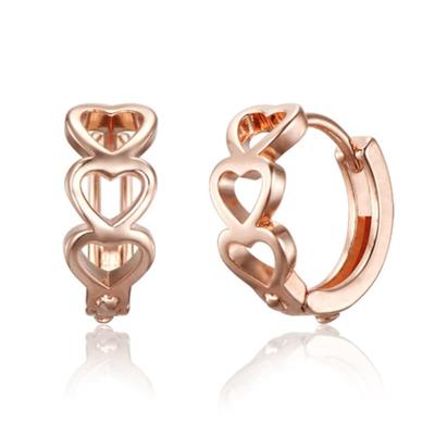 CRANNE 14K GF Сердечная Линия Серьги-Пусеты с Защелкой C24EGF219