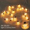 2M 20LED Santa Claus Snowflake Tree LED Light String Christmas Decoration For Home Christmas Ornament Xmas Gift New Year