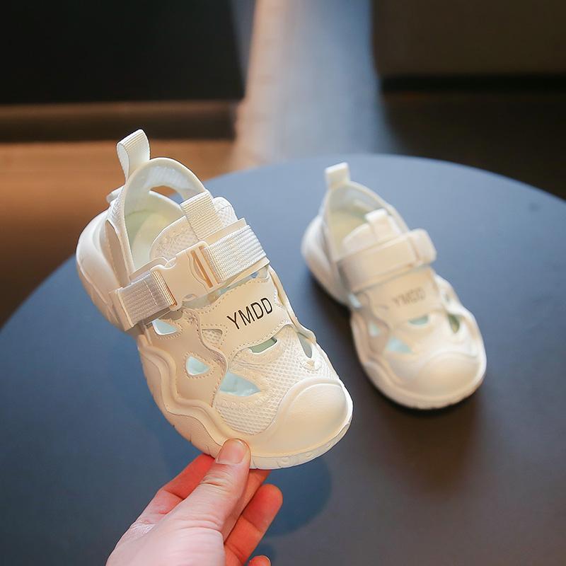 Детские сандалии для школы, повседневные, для девочек, спортивные сандалии, модные, сетчатые, вырезы, для детей, мальчиков, массивные, для пляжа, кроссовки, нескользящие