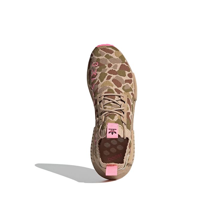 adidas Кроссовки унисекс NMD_R1 Primeknit Camo Hyper Pop Коричневые бледно-телесные G57940