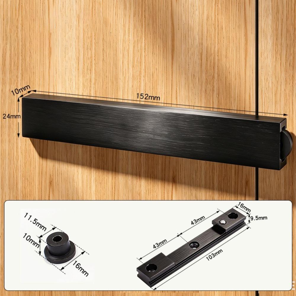 Non-Punching Design Sliding Door Latch Aluminum Alloy Door Bolt Latch  Sliding Door