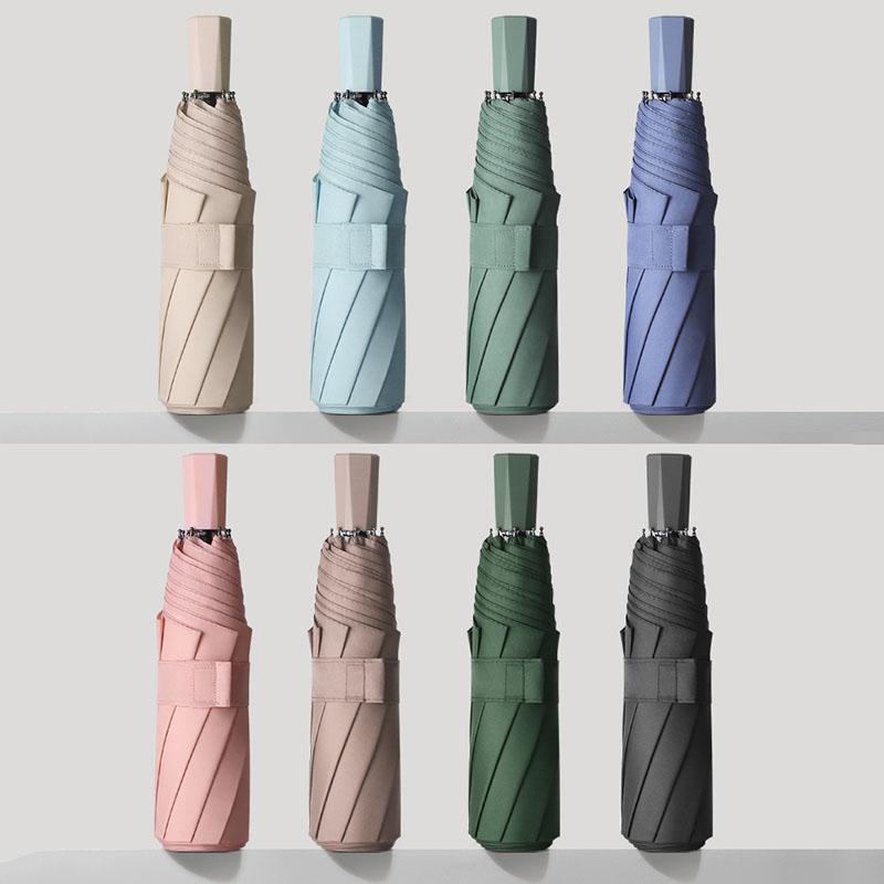 8 Ribs Mini Rain Umbrella Anti UV Sun Umbrella Rain Windproof Light Folding Portable Umbrellas for Women Men Children