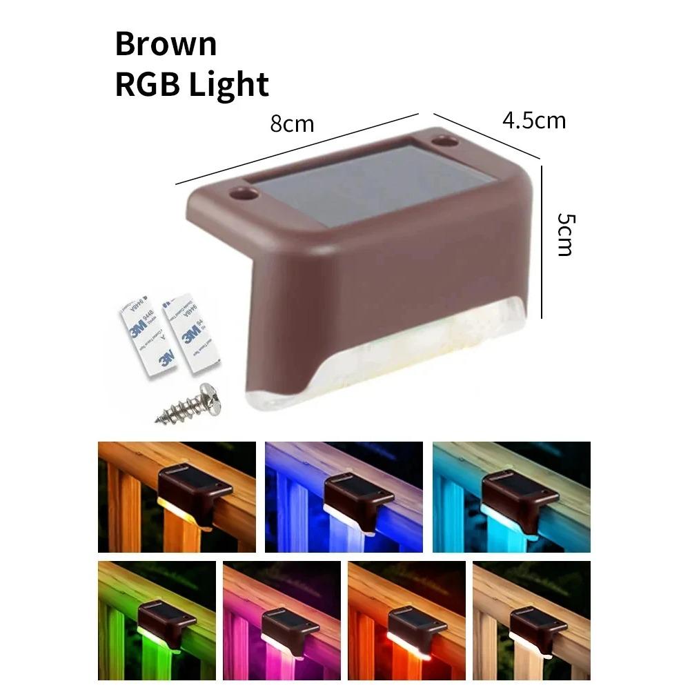 Уличные светодиодные солнечные фонари для террасы, водонепроницаемые столбы для забора, солнечные фонари для двора, патио, лестницы, двора, сада, дорожки, бассейна, декора