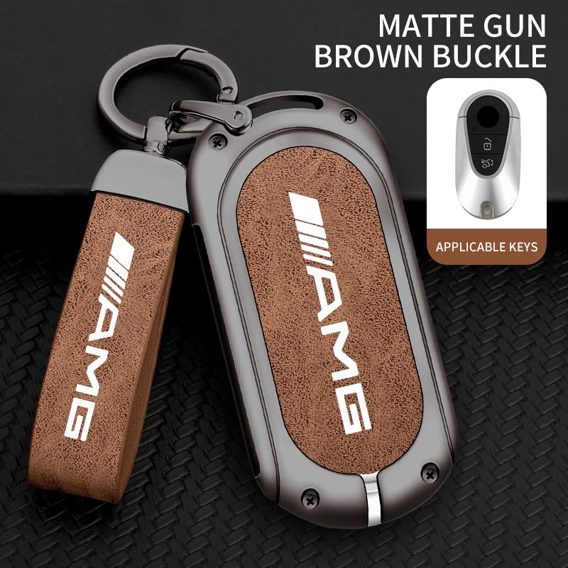 CEV5 Zinc Alloy Leather Car Remote Key Case Cover Bag Accessory For Mercedes Benz W212 W213 W205 W177 W247 W176 CLS CLA CLK CLG GLS