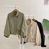 Honey J Women S High Neck Pocket String caSual Jacket 3 Color