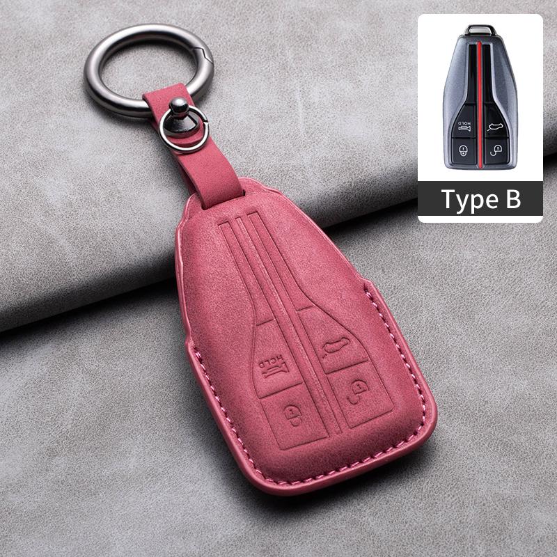 New Sheepskin Car Key Case Cover Protector Shell For FAW Hongqi H9 H7 H5 HS5 HS7 HS5 H7 H5 HS7 Smart Remote Keychain Accessories