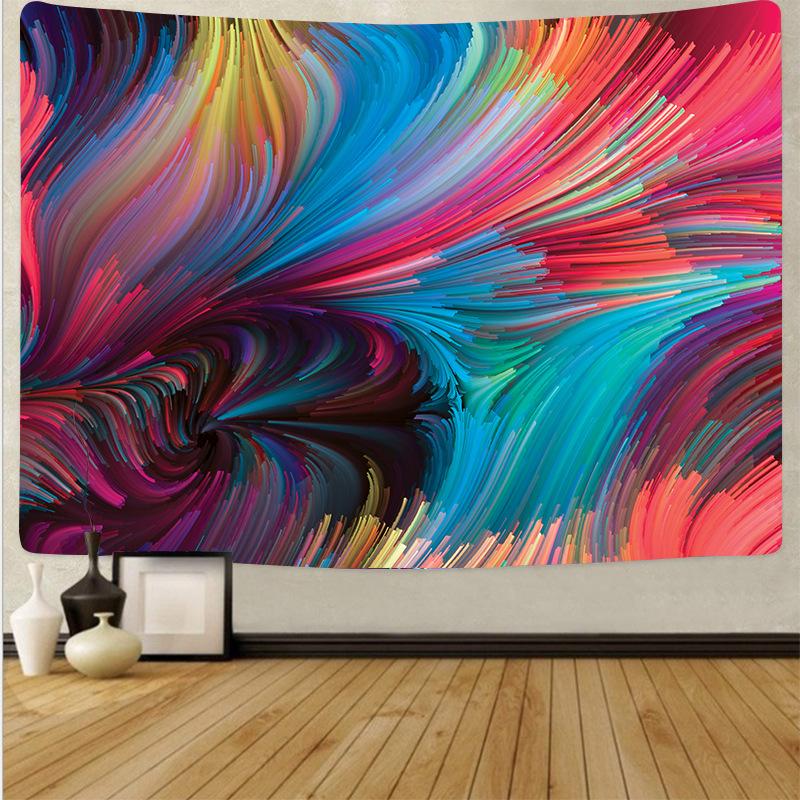 Tapestry Colorful Flow Paint Wall Hanging Mandala Tapestries Modern Art Psychedelic Home Decor Wall Decor