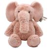 Labellabel Plush Animal Toy, Fluffy, Baby's First Toy, Baby Shower Gift, Approx. 39cm (Elephant, Pink)