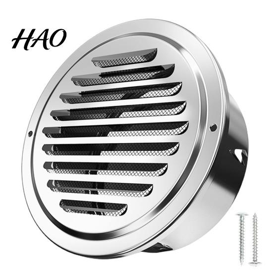 Dryer Vent Cover Air Exhaust Pipe Grille Stainless Steel Flat Ducting With Razor Sharp Edges Wall Inlet with Built-in Fly Screen Mesh Ventilation
