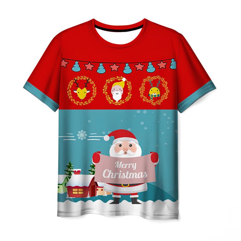 Новые трендовые забавные рождественские праздничные футболки с графическим принтом для унисекс, модные хип-хоп Фестиваль Харадзюку, подарок с круглым вырезом и коротким рукавом