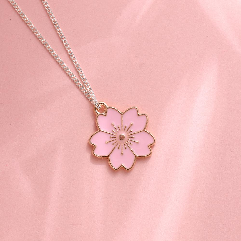 10Pcs/lot Mix Style Colorful Flower Pendants Enamel Metal Necklace Bracelet Charms For DIY Jewelry Making Supplies Accessories