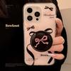 Чехол-подставка для телефона Double Sweet Cool Bow из вискозы, совместимый и подходящий для iPhone15 14 13/12promax