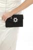 Women's Sea Bream Material Stone Accessory Magnetic Envelope Cover Usable Evening Dress Bag with Shoulder Strap