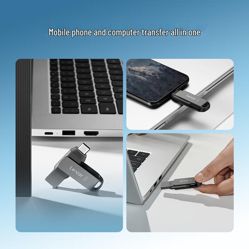 Lexar D400 USB 3.2 Type-C ДвухИнтерфейсный Металлический Мобильный Флеш-Накопитель