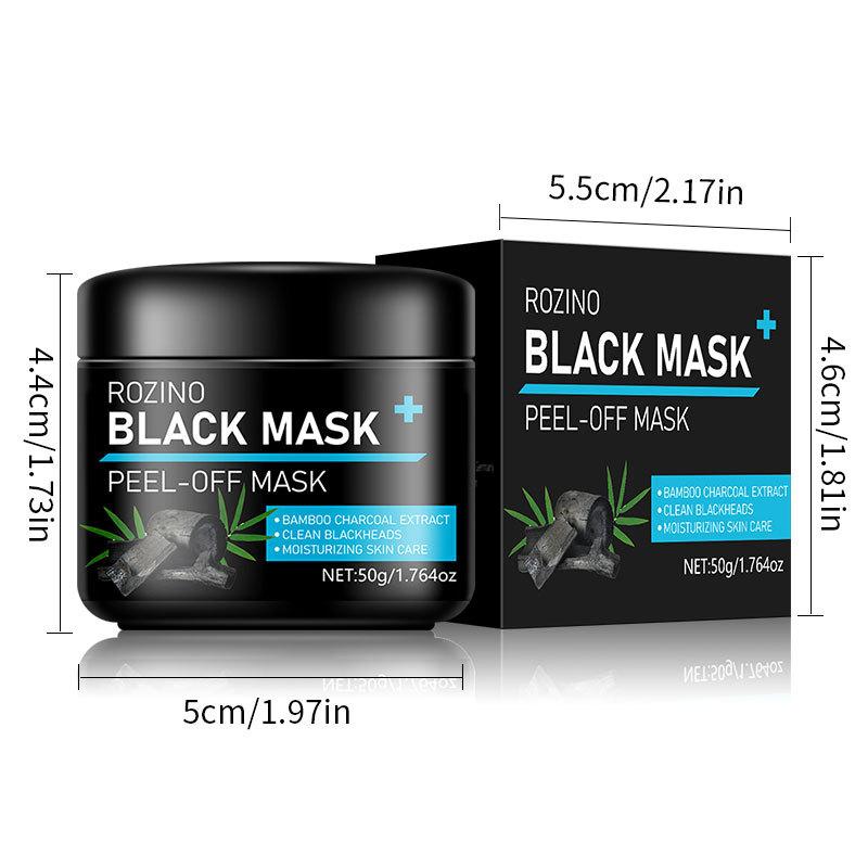 Bamboo Charcoal Peel Off Mask | Deep Cleansing Blackhead Remover, Oil Control, Anti-Acne, Pore Purifying Sticker for Nose & Full Face