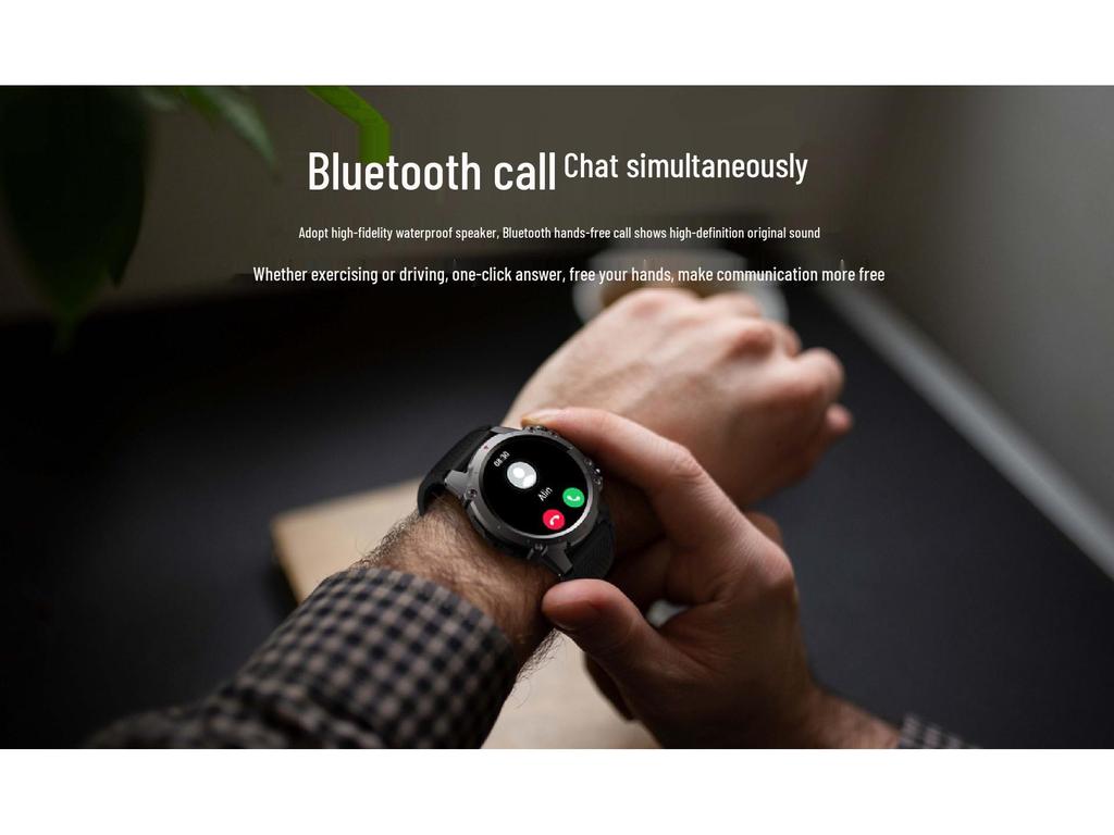 Умные часы DM52: Водонепроницаемость IP68, Звонки по Bluetooth, GPS-трекер для спорта, Подходит для плавания