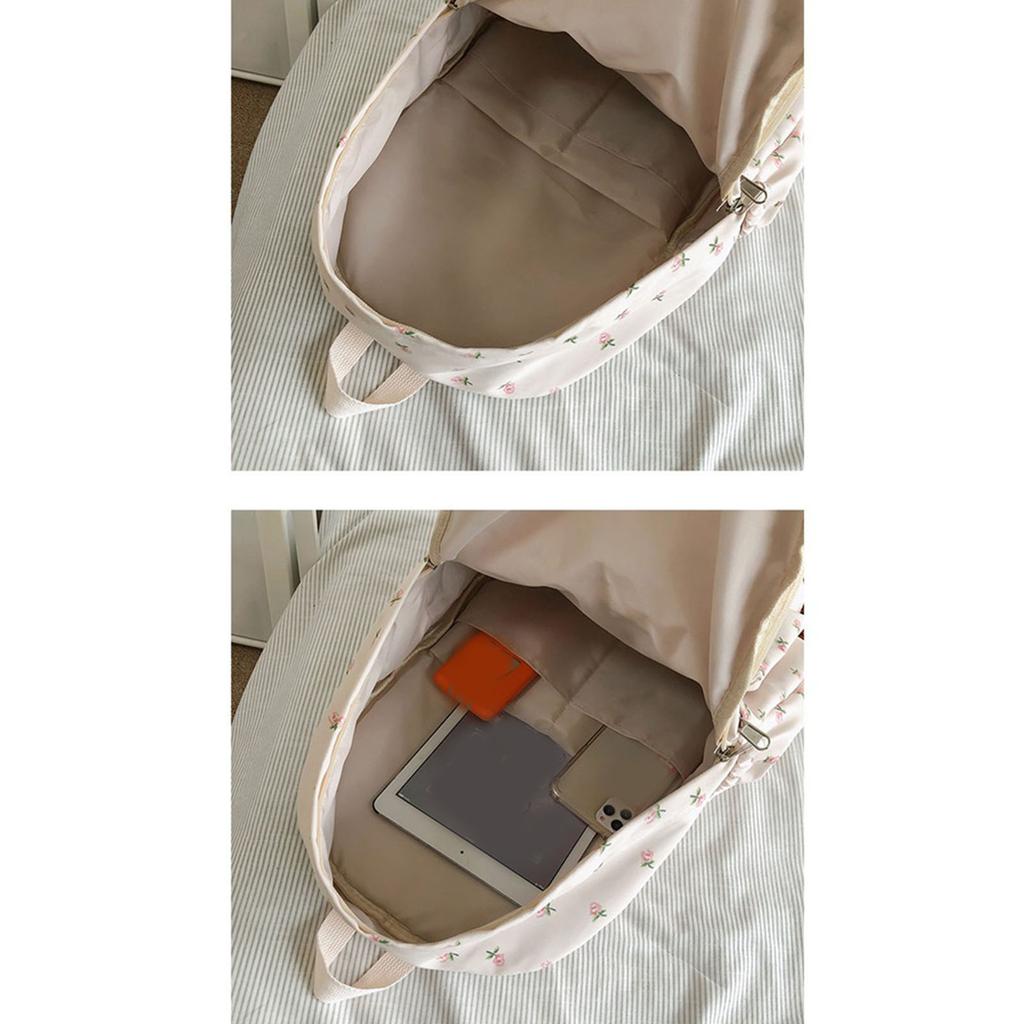 Женский рюкзак из нейлона для путешествий, сумка-кошелек с цветочным принтом, симпатичный, среднего размера, повседневный рюкзак для девочек, для школьных путешествий