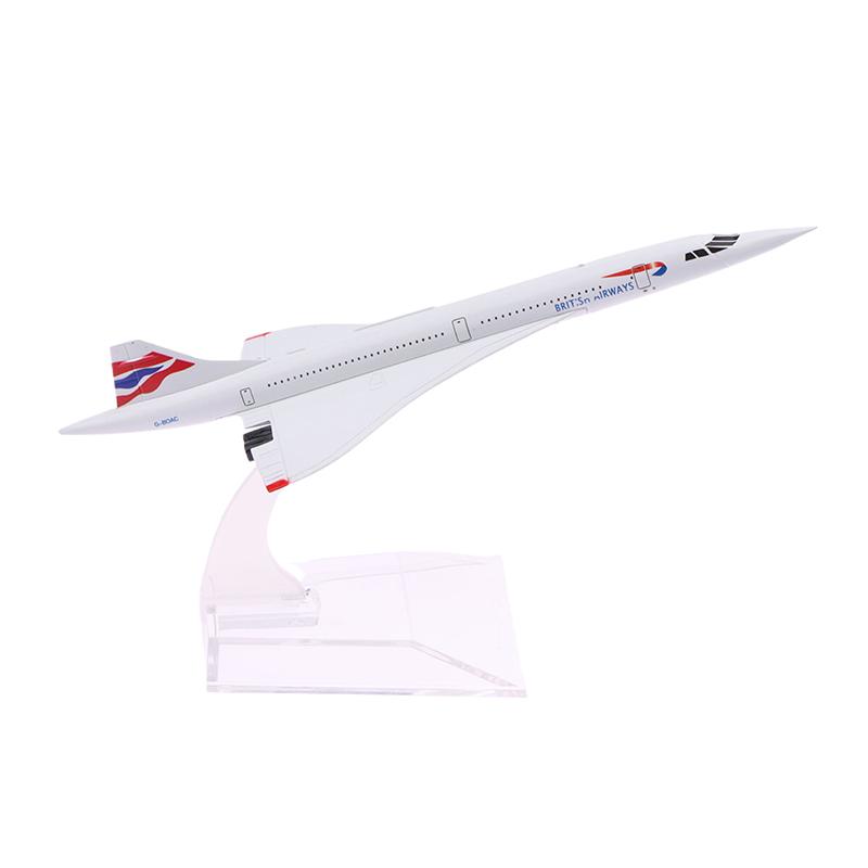 16 см британская модель Concorde, реплика металлической модели самолета, масштабная авиационная Коллекционная литая под давлением миниатюрный орнамент, сувенирные игрушки