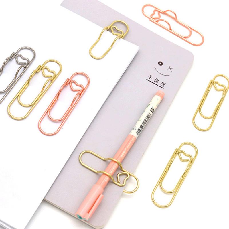 Photo Decorative Metal Binder Paper Clips Desk Office School Supplies Stationery