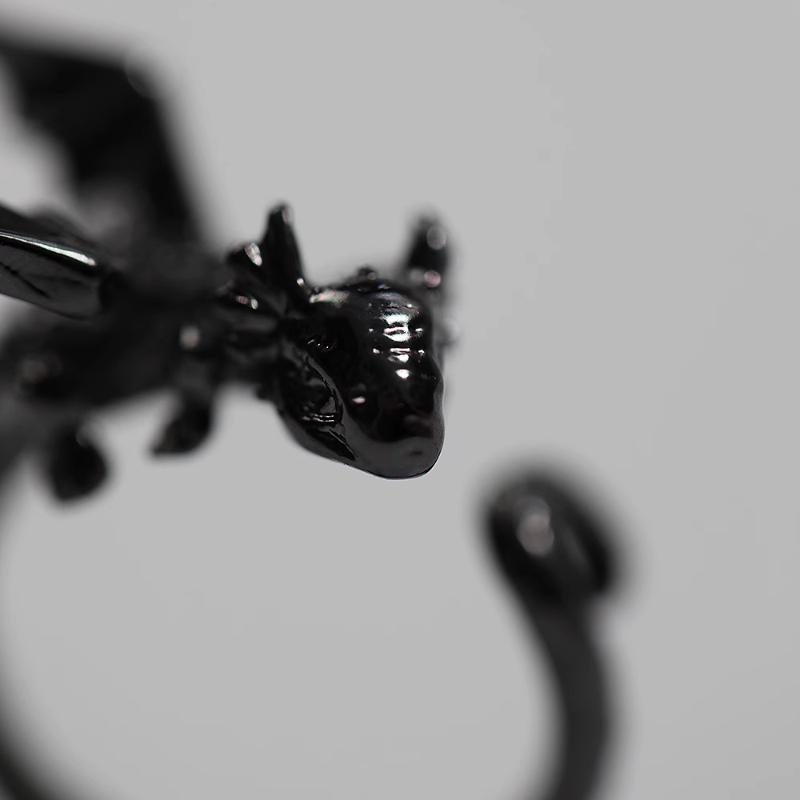 Кольцо Маленький Дракон Готический Лолита Стиль Темная Высокая Красота Парное Кольцо