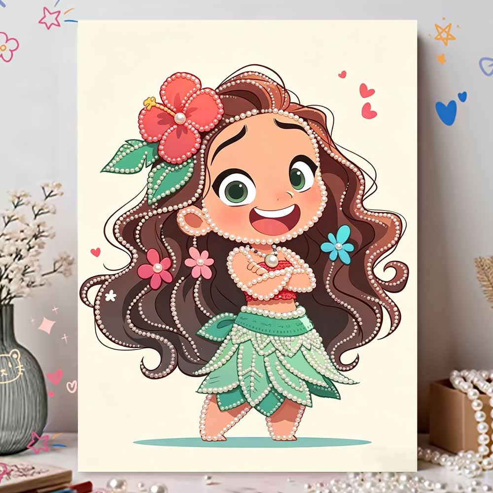 Disney Жемчужная Живопись Детство Моаны Ручная Работа DIY Жемчужные Камни Картины Поделки Особая Форма Домашний Декор Стен