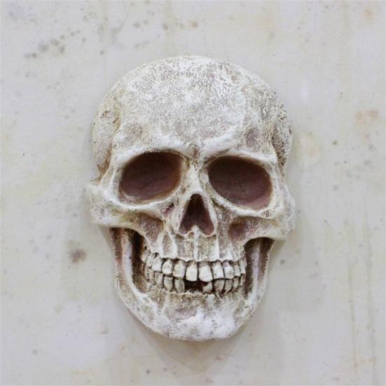 Реалистичная фигура черепа в натуральную величину, украшение в виде человеческого черепа, декор на Хэллоуин, статуя ужаса из смолы, водонепроницаемое украшение для дома и офиса, двора