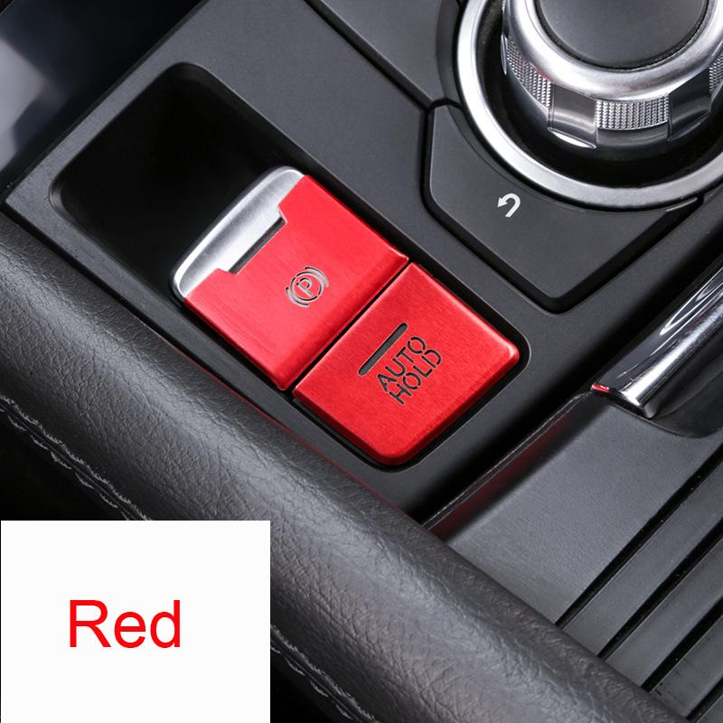 Автомобильный ручной тормоз, стояночный тормоз, авто удержание и мультимедийная кнопка, крышка, рамка, наклейка для Mazda 3 Axela CX-4 CX-5