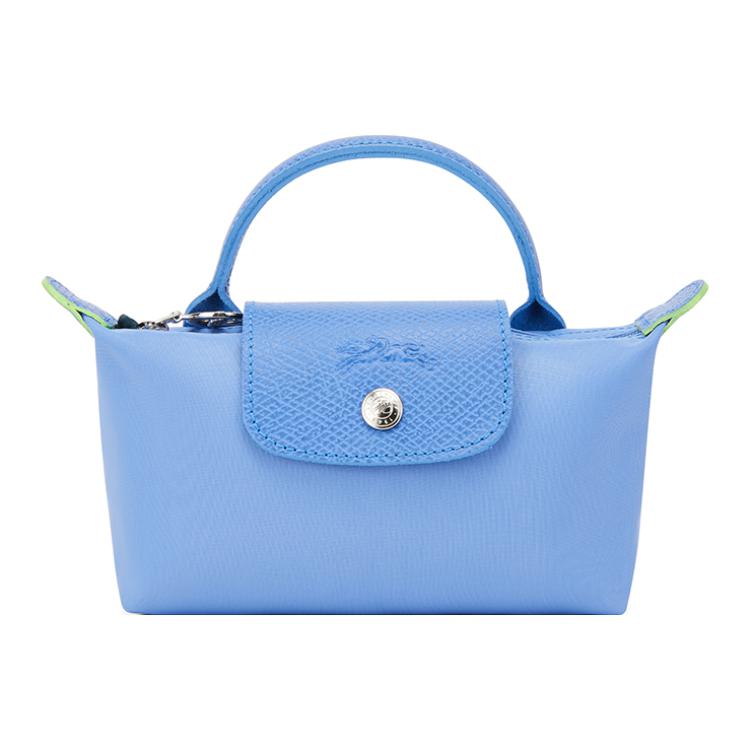 Longchamp Le Pliage Green Логотип Застежка-кнопка Молния Минималистичный Переработанный Полиамидный Холст С Кожаными Деталями Сумка-тоут Женские сумки-тоут 34175919P82