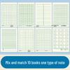 Thickened 32K Exercise Book: First Grade Math & Pinyin with Field Grid for Elementary & Kindergarten