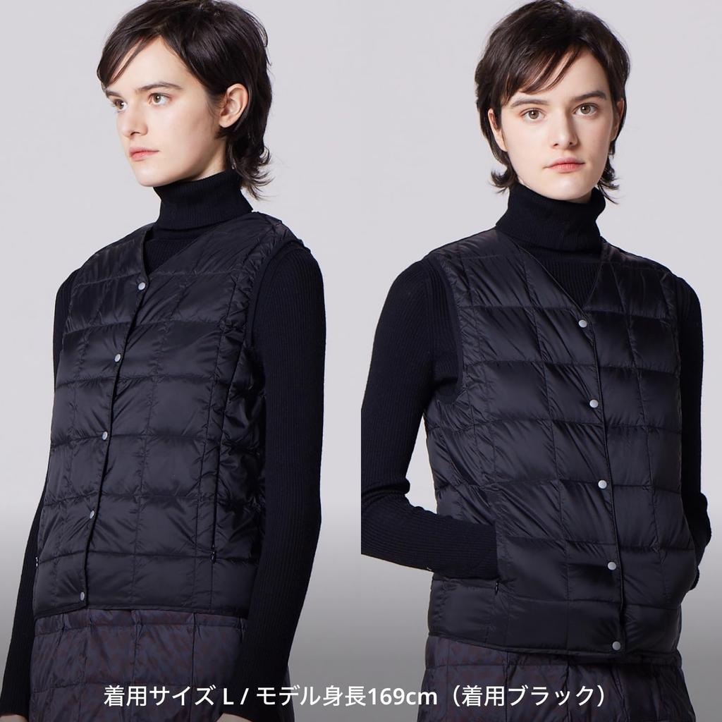 TAION Button Inner Down Vest Women's V-Neck (TAION-W001)