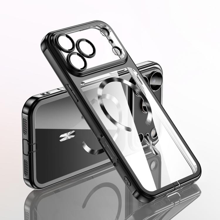 Plating Paint TPU MagSafe Case for iPhone 18 Pro, Dust Plug & Lens Film Wear-resistant Lightweight Wireless Charging Protective Cover